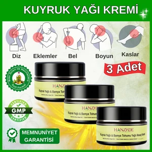 Hanzade Bitkisel Kuyruk Yağlı & Bamya Tohumu Yağı Masaj Kremi 100 Ml X 3 Adet