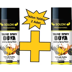 2 Adet Altın Yaldız Sprey Boya 400 ml