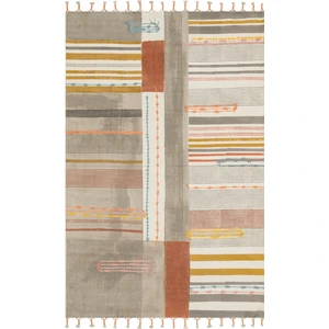 Eko Halı Holi Kilim HL08 Multy Pamuk ile Üretilen Etnik Desenli Çok Renkli Dokuma Kilim