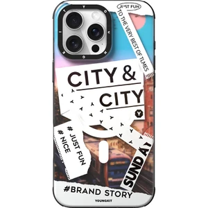 iPhone 16 Pro Uyumlu Kılıf Magsafe Şarj Özellikli Youngkit A-City Serisi Kapak Beyaz