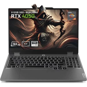 LOQ 15ARP9 83JC006ATR AMD Ryzen 7-7435HS 8GB DDR5 512GB SSD RTX4050 6GB 15.6 inç 144Hz Full HD FreeDos Gaming Laptop