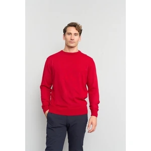 Mentality K25 3175 Bisiklet Yaka Triko Basic Koyu Kırmızı