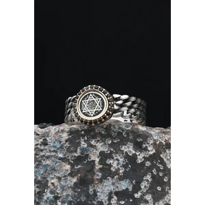 Gümüş 925 Ayar Gümüş Erkek Yüzüğü Hz. Süleyman Mührü 901226