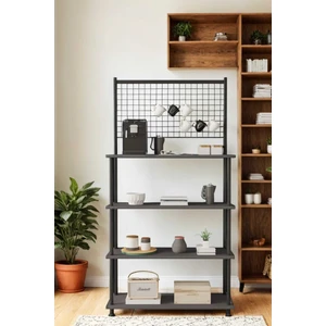 Çevir Kur Antrasit, 4 Raflı Kahve Köşesi Dolabı, Mutfak Standı, Mutfak Düzenleyici 71*170*35 cm