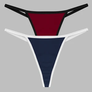 Yohannesclub, Kadın, Thong String, 2'li, Bordo, Lacivert
