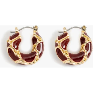 Desenli Halka Küpe Kalın