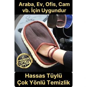 Premium Hassas Araba Yıkama Eldiveni Yünlü Oto Çizmez Dış Yüzey Araç Yıkama Süngeri Nano Teknoloji