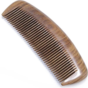 Sandal Ağacı Düz Saçlar Için Ahşap Tarak Doğal Kokulu El Yapımı Saç Tarağı Klasik 14 cm - AT-108