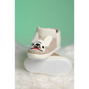 Dogg Desenli Kaydırmaz Taban Termal Isı Kreş Ev Okul Ayakkabısı Bebek Çocuk Panduf Ev Botu