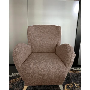 Koltuk Örtüsü Koltuk Kılıfı Lastikli Esnek  Berjer Örtüsü Jakarlı Ağaç Kabuğu Kabarık Desen Tekli