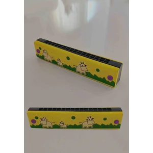 Mizika Ahsap 16 Delikli Sarı Inek Desenli