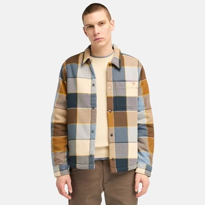 Sherpa Lined Plaid Erkek Klasik Yaka Gömlek