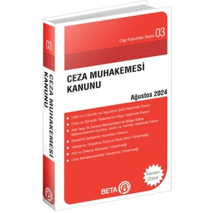 Beta Yayınevi Ceza Muhakemesi Kanunu - Ağustos 2024