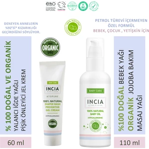 Pişik Önleyici Jel Krem 60 ml & Bebek Yağı Masaj Yağı 110 ml Set