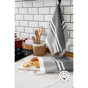 Vionel Home 2'li Mutfak Kurulama Bezi,  Pamuk Yüksek Su Emici, Beslenme Örtüsü, Çok Amaçlı Servis Peçetesi 45 x 60 cm