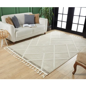 Venucci Home & Living Quincey Bukleli Yumuşak Peluş Post Shaggy Krem Çocuk Odası Oturma Odası Salon Mutfak Halısı