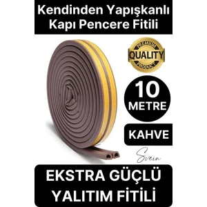 Premium Kapı Pencere Soğuk Toz Geçirmez Izolasyon Fitili Kendinden Yapışkanlı Isı Yalıtım 2x5=10 mt