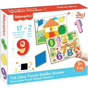 Fisher-Price Diytoy Tak Çıkar Puzzle Şekiller-Sayılar