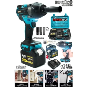 Rowemax  99880VFX  8000 Mah En Güçlü Somun Sökme Makinası Yüksek Tork Akülü Somun Bijon Sökme