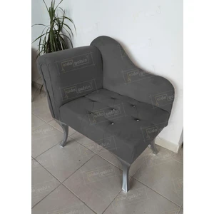 Aldagelsin Tekli Köşe Koltuğu Josefin Bench Gümüş Ayak
