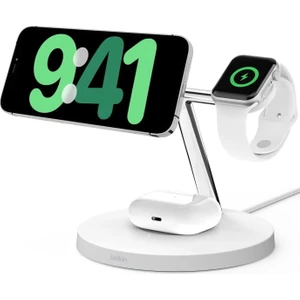 Boostcharge Pro Qi2 15W 3in1 Magsafe Şarj Standı WIZ009VFWH-V2 Beyaz