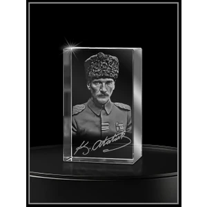 3D Kristal Atatürk 02