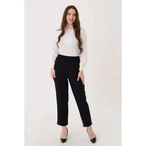 Pınkmark Kadın Beli Lastikli Havuç Kesim Siyah Pantolon PMPT2578