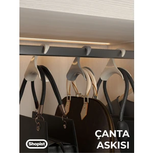 Gri Çanta Askısı 6 Adet Premium Kalite Plastik 6