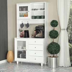 Pasific Home Grano Kahve Köşesi Çok Amaçlı Dolap, Kiler Dolabı, 96 cm ,beyaz