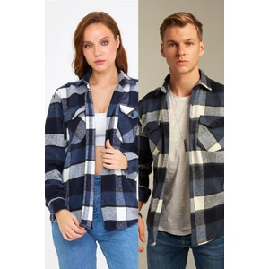 Unisex Kahverengi Çift Cep Kapaklı Oduncu Gömlek-Tekli Fiyat