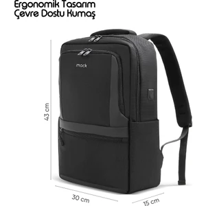MCE-1202 15.6" Offıce Pro-1 Eco Notebook Sırt Çantası Siyah