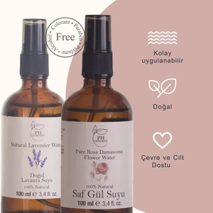 PH Concept Doğal Lavanta Suyu 100 ml - Saf Gül Suyu 100 ml Ikili Set