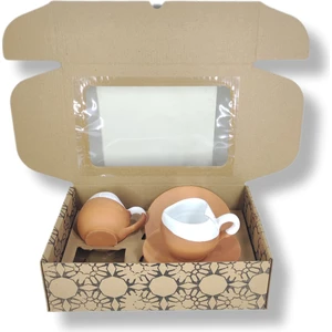 Çömlek Diyarı 2 Li Kalpli Fincan Seti