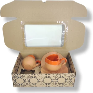 Çömlek Diyarı 2 Li Kalpli Fincan Seti