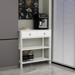 Luke Modern 2 Çekmeceli 2 Raflı Kahve Köşesi Airfry Dolabı