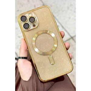 Vip Case Apple iPhone 14 Pro Max Kamera Korumalı Parlak Simli Magsafe Destekli Modern Shimmer Kılıf