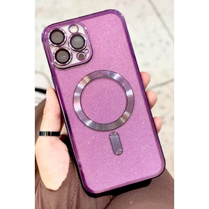 Vip Case Apple iPhone 14 Pro Max Kamera Korumalı Parlak Simli Magsafe Destekli Modern Shimmer Kılıf