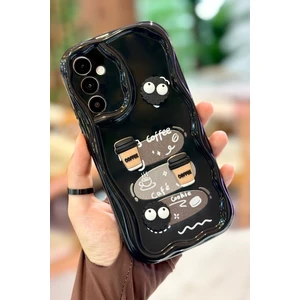 Vip Case Samsung Galaxy A54  Kahve Kurabiye Desenli 3 Boyutlu Şirin Parlak Tasarım Cookie Kılıf
