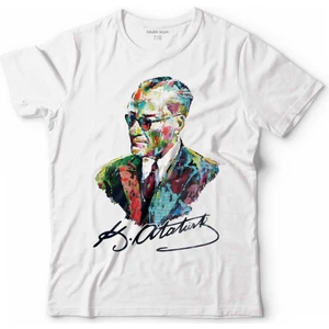 Karizma Gözlüklü Gazi Mustafa Kemal Atatürk Portresi Baskılı Çocuk Tişört