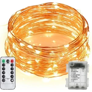 Bys Home 10 Metre Pil Ile Çalışan Peri Tel LED Işık Kumandalı Animasyonlu Pilli LED Çok Amaçlı Aydınlatma