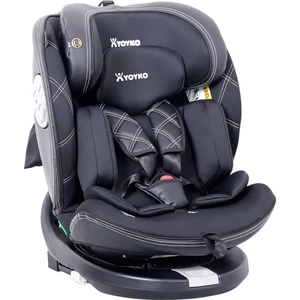 Ultimate 360 ° Dönebilir Yatabilir 0-36 Kg Deri Oto Koltuğu ISOFIX/SIP/LATCH Siyah