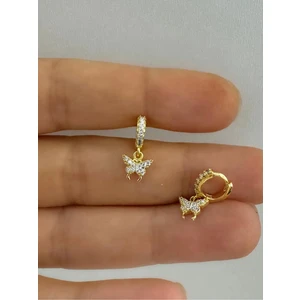Ares Collection 1 Adet Kelebek Sallantılı Tragus Rook Uyumlu Minimal Halka Piercing Küpe