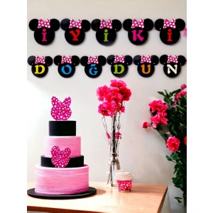 Minnie Mouse Konsept Asılabilir İyi Ki Doğdun Yazı