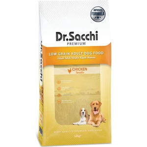 Dr.Sacchi Premium Düşük Tahıllı Tavuklu Yetişkin Köpek Maması 12 kg