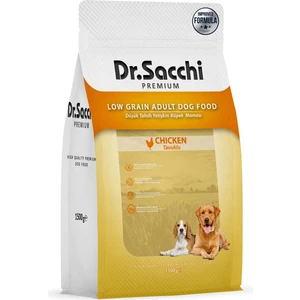 Dr. Sacchi  Premium Düşük Tahıllı Tavuklu Yetişkin Köpek Maması 1,5 kg