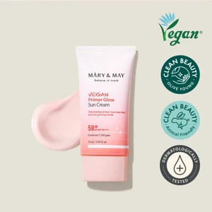 Mary & May Vegan Primer Glow Sun Cream Pink Sun Ton Eşitleyici Aydınlatıcı Güneş Kremi SPF50+ Pa++++ 50ML