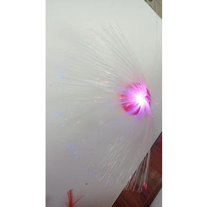 Yılbaşı Işıkları Fiber Optik Gece Lambası LED Işıklı Fiber Ufo Lamba Renkli Pilli LED Işık