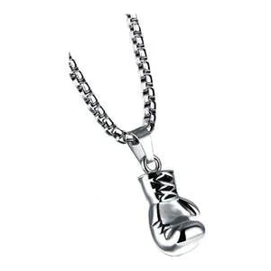 La Pescara Gümüş Renk Boks Eldiveni Paslanmaz Çelik Kolye KLY49