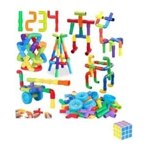 Tekerlekli LEGO Boru 72 Parça Tako Yapı Blokları ++ Sabır Küpü Hediyeli