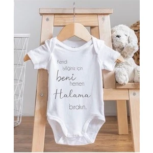 Kişiye Özel Isim Yazabiliriz %100 Pamuklu Hala Baskılı Bebek Çıt Çıtlı Body Zıbın